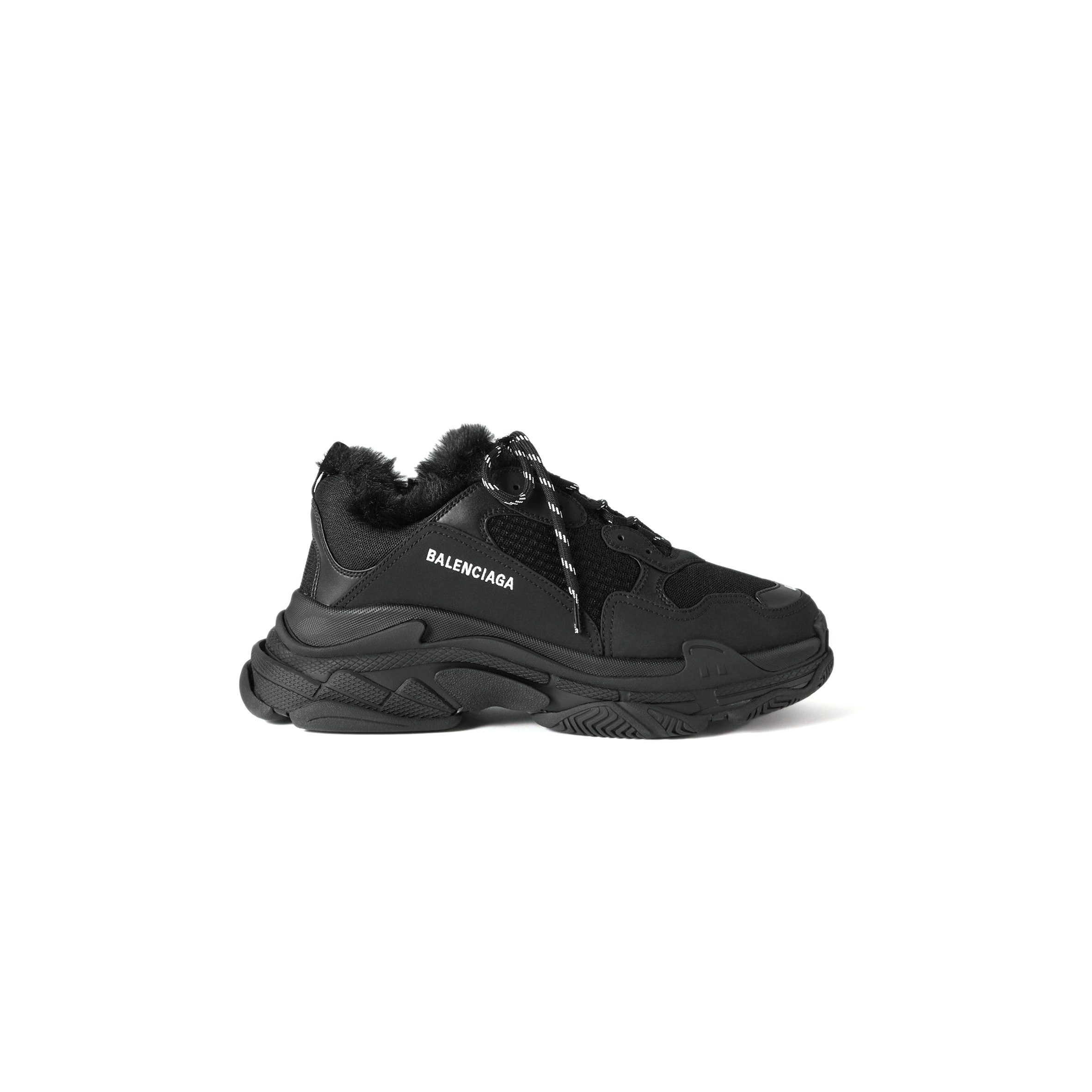 Ba*len*cia*ga faux fur trim sneakers 668563w3cq51000